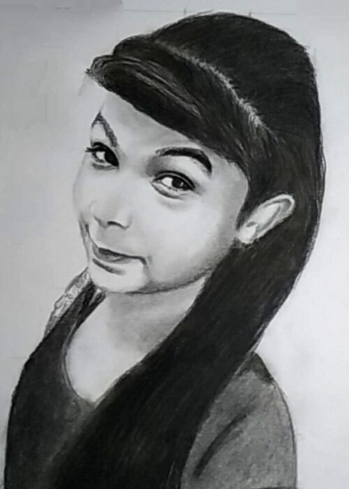 Cute Girl Sketch - Anil Raikwar Arts