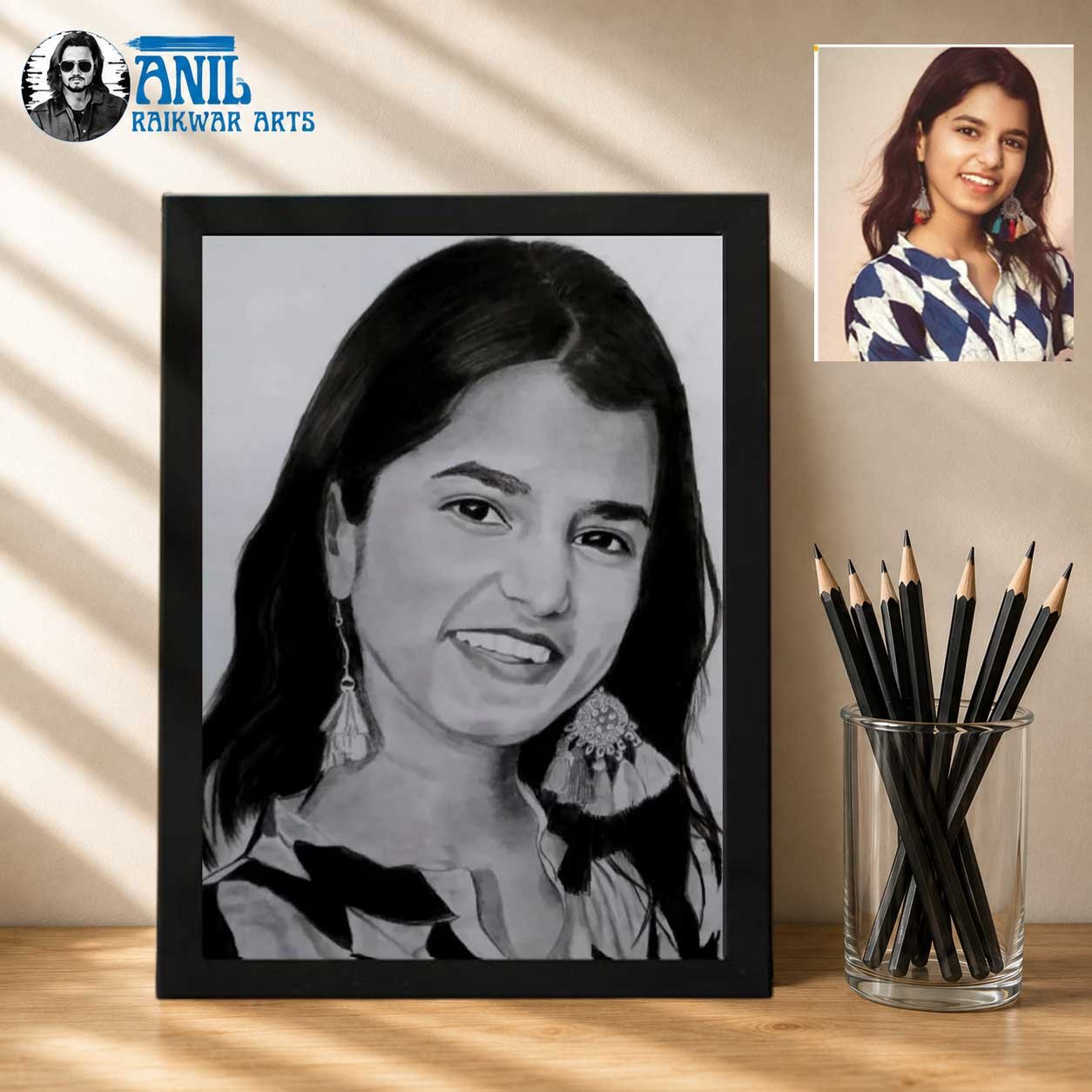 Personalized Photo Sketch Gift — A Custom Pencil Portrait Made From Your Photo
