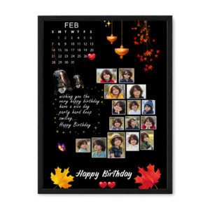 Personalized Birthday Photo Collage Frame Design 02
